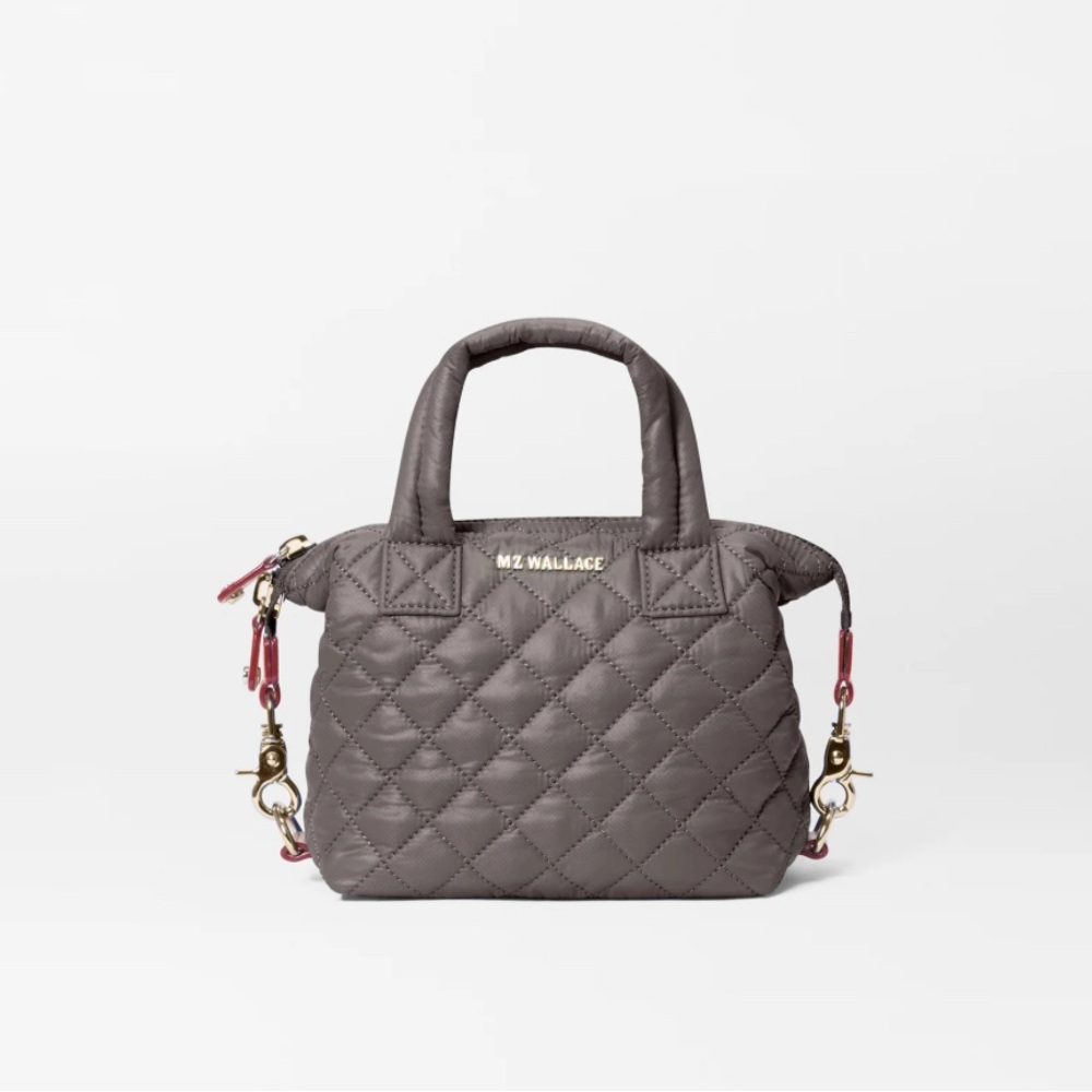 MZ Wallace Taupe Quilted Mini Bag